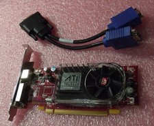 Working ATI RADEON HD 3450 PCIe 256MB DMS-59 Video Card 0X398D w/Dual VGA Cable