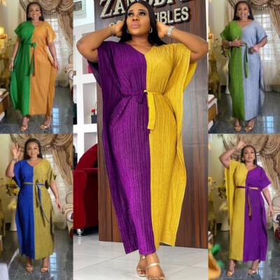 African Women Dashiki Kaftan Dubai Muslim Summer Maxi Dress Abaya Turkey  Evening | eBay