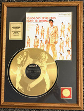 Elvis Presley  / Gold Record Professionally Framed Wood UV Glass Certified