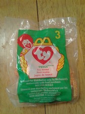 1998 Ty Teenie Beanie McDonalds Happy Meal Toy - Twigs 3 - Giraffe