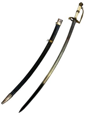 British 5 Ball Spadroon Infantry Officers Sword with Scabbard