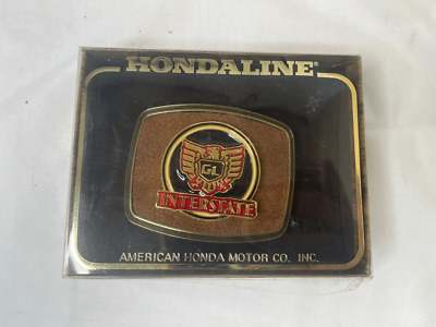 #ad Hondaline Gold Wing Interstate GL Belt Buckle Honda Line 1979 Paintree New $27.90