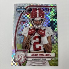 RYAN WILLIAMS 2024 Bowman University U Chrome 1st BOWMAN X-Fractor #53 ALABAMA