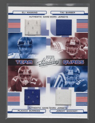 E Manning /J Shockey /M Strahan /T Barber 2005 Playoff Team Material #TQ-7 #/50