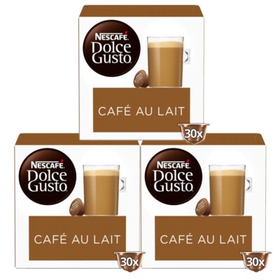 Nescafe Dolce Gusto Cafe Au Lait Magnum Pack 90 Coffee Pods (90