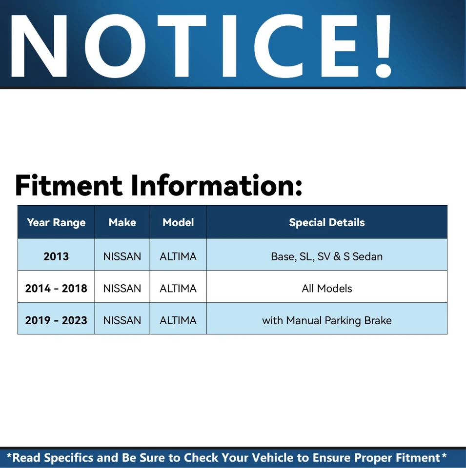 Керамические тормозные колодки передние задние дисковые тормозные диски для Nissan Altima 2013 - 2025 годов выпуска - Изображение 2 из 4