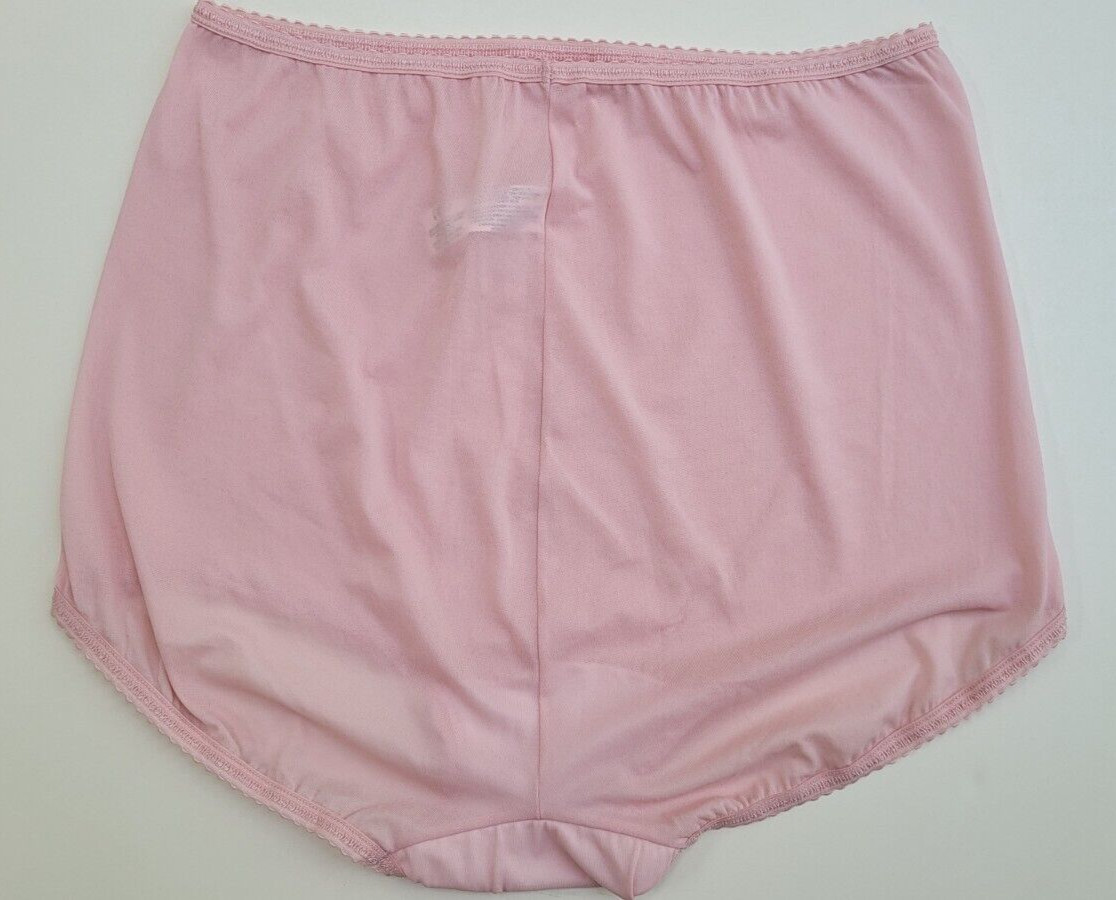 Vintage Bali Pink Nylon Granny Panties Brief Skimp Sk Gem 
