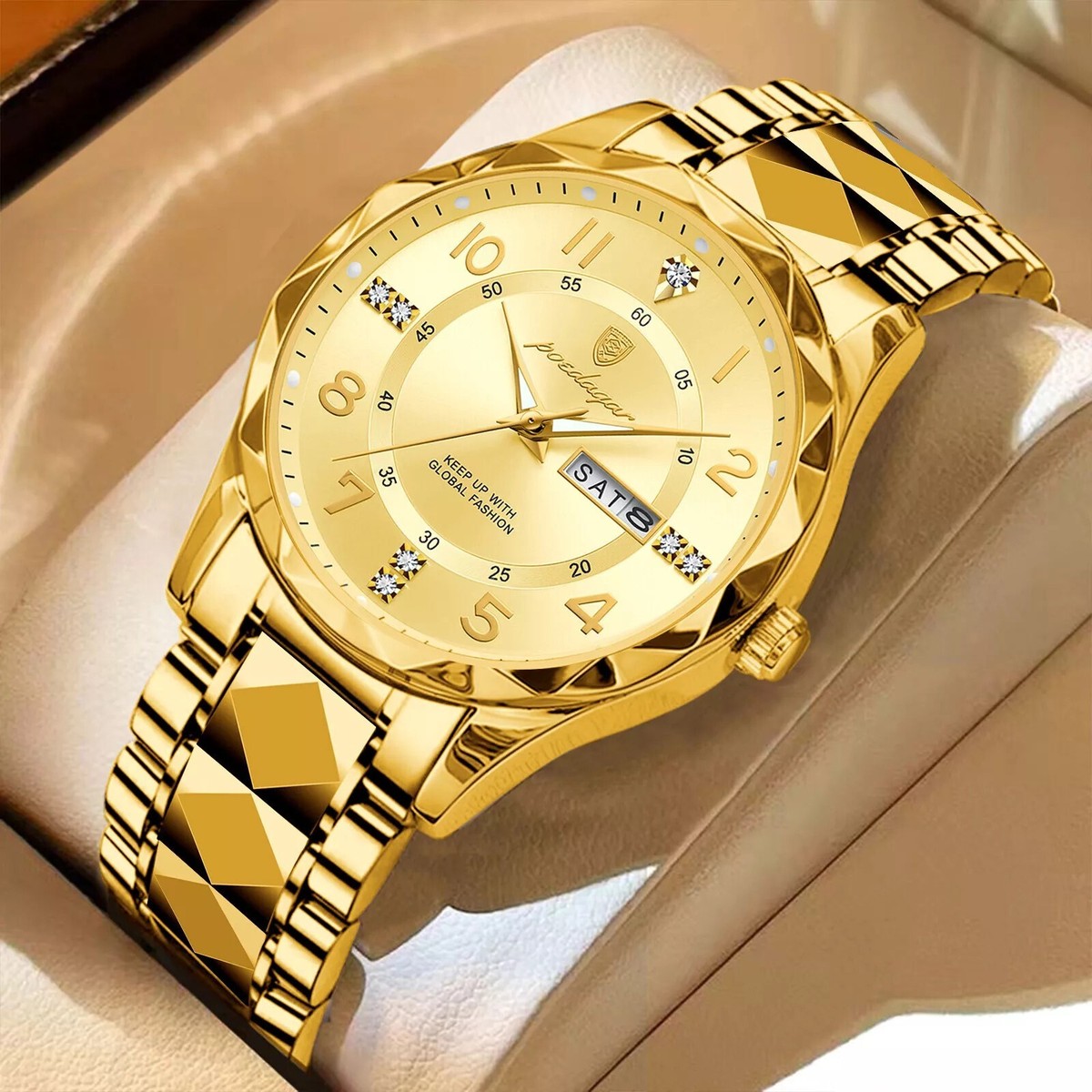 Luxury Watches Quartz Watches For Sale Men's Luxury Golden Watch