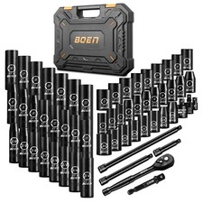 3/8 Drive 57-Piece Impact Socket Set,SAE (5/1...