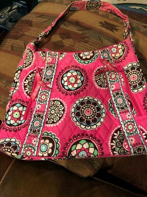 VERA BRADLEY Retired PINK CUPCAKES  LISA B Hobo Shoulder Handbag Purse Large  