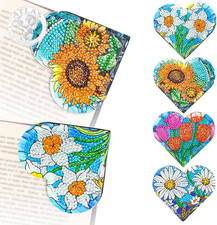 4 Pcs Diamond Painting Bookmark, DIY Corner Book Makers for Adults Book Lovers,