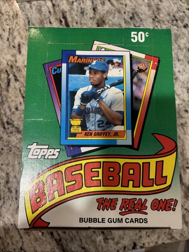 1990 topps baseball wax box 36 unopened packs
