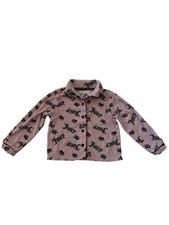 Juicy Couture Los Angeles Button Up Collared Sleep Wear Shirt Pink Size 2T GUC