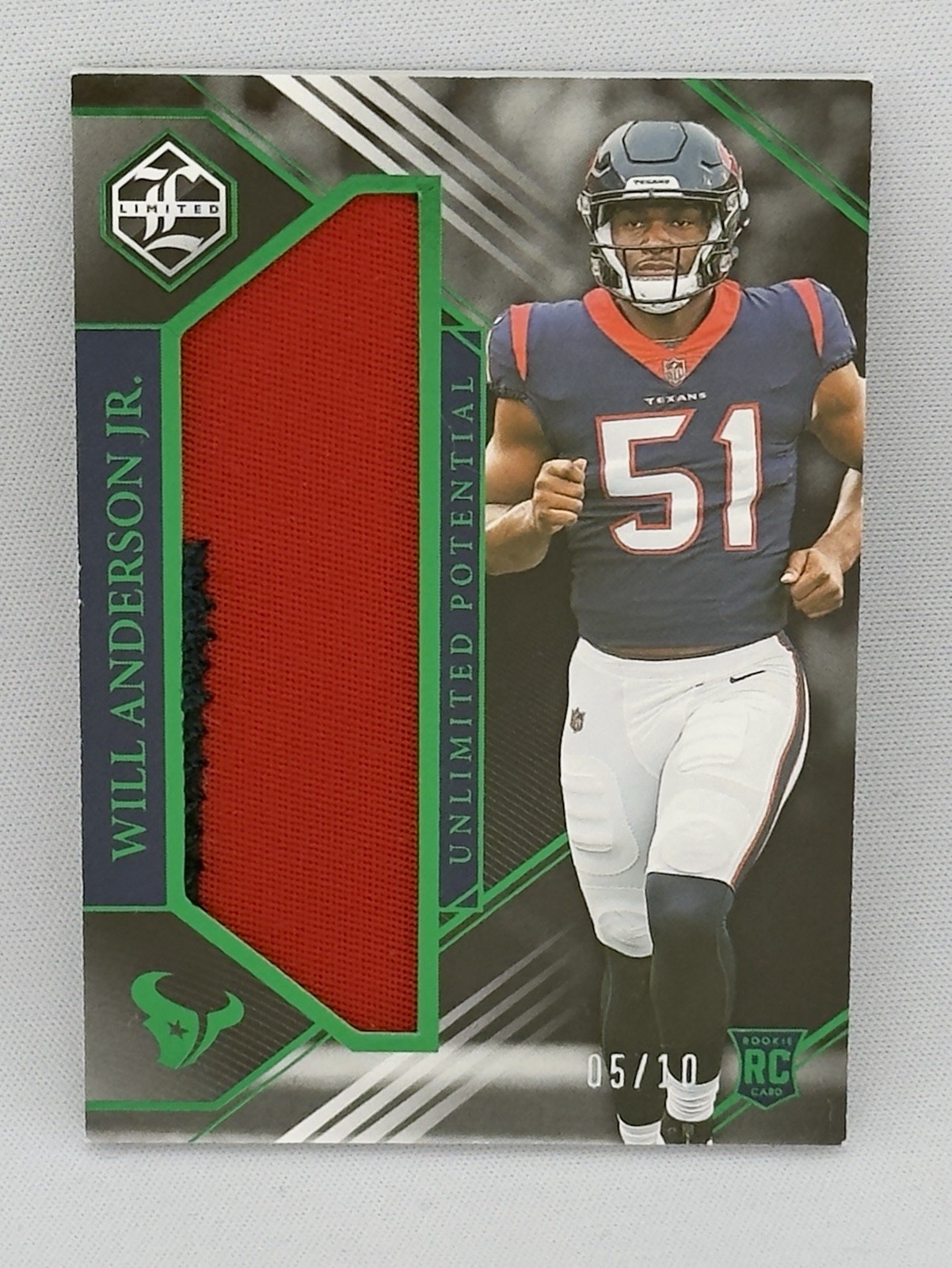 Will Anderson Panini Limited Unlimited Potential Relics #LPWAJ Base
