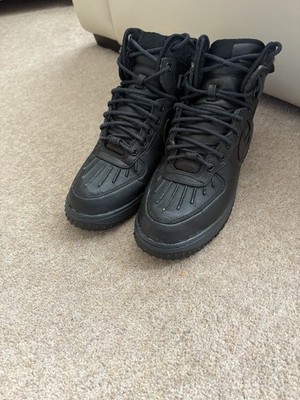 Herren 2010 dreifach schwarz Nike Air Force 1 Duck Stiefel Größe 8 UK