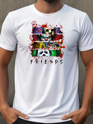Friends Horror Slasher Crew Group Halloween Adult Humor Funny T-Shirt 3
