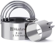 Stainless steel biscuit cutter round set of five