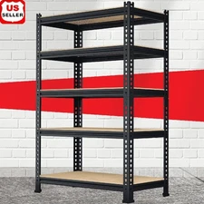 Heavy Duty Storage Shelving Unit Adjustable Metal Rack 5 Tier Garage Organizer