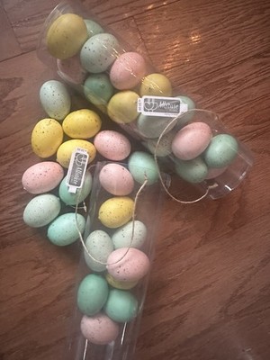 19 ct. MULTI PASTEL SPECKLED Hen/Robin Eggs, 2 1/4 .   Solid, Real-Sized Eggs