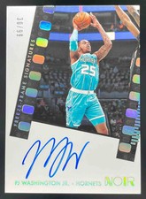 2021 Panini Noir Freeze Frame Signatures #FF-PJW PJ Washington Jr. Auto /99