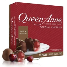 Queen Anne Milk Chocolate Covered Cordial Cherries Candy-20 Pieces-13.2oz/374g