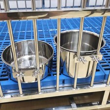 Wrifazaly Stainless Steel Dog Bowls, 2 Pack No Spill Crate Water Silver
