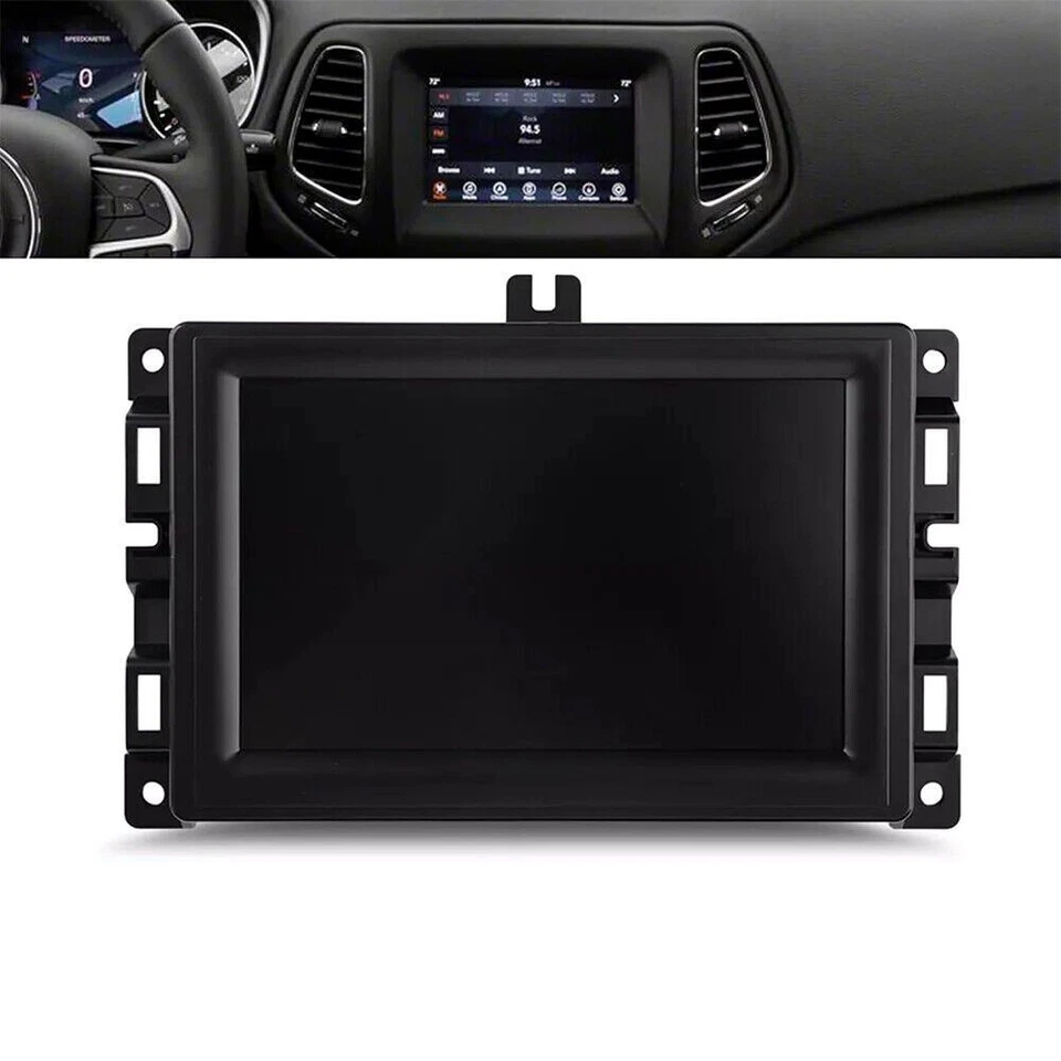 Pantalla táctil LCD de 7" con marco para Jeep Compass 2017-2020 radio navegación reemplazo Foto 3 de 4