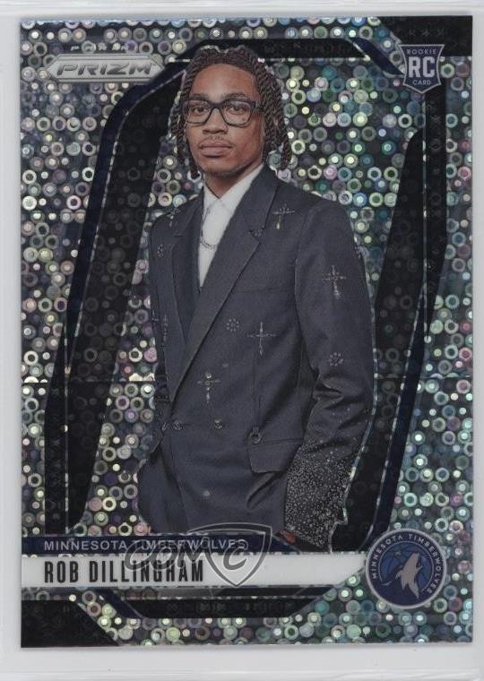 2024-25 Panini Prizm Rookie Variation Fast Break Prizm Rob Dillingham #250 5y7