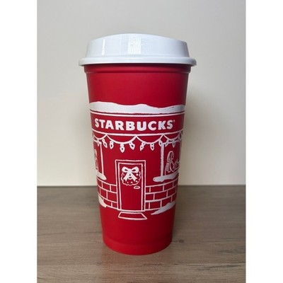 NEW Starbucks 2025 Holiday Red Cup Day Reusable Hot/Cold Tumbler 16oz With Lid