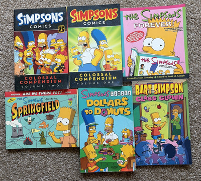 The Simpsons Comics Lot 6 PB Books Colossal Compendium Bongo Comics Bundle VGUC
