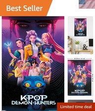 Netflix KPop Demon Hunters 2025 Unframed Wall Poster  Vibrant Artwork 34'' x...