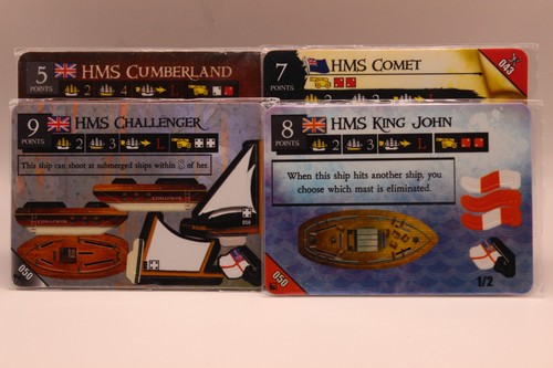 WizKids Pirates 4 Ships HMS King John HMS Comet HMS Challenger HMS Cumberland