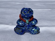 Zuni Fetish Azurite Bear by Sherdine Tsatte