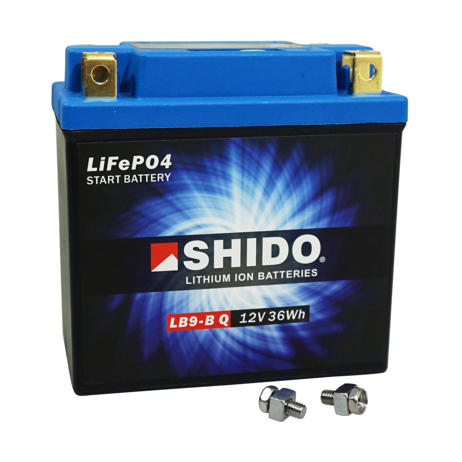 Batterie lithium Shido 12V 3Ah LB9-B haute performance prête à l'emploi