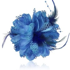 4.72 Inches Elegant Hair Clip Large Flower Brooches for Women Flower Mesh F...
