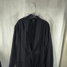 Polo Ralph Lauren Men's Lightwieght Black And White Plaid Robe Size S/M