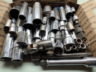 Huge Socket Tool Lot 50 SAE Metric Deep Extensions Swivel Adapter CRAFTSMAN