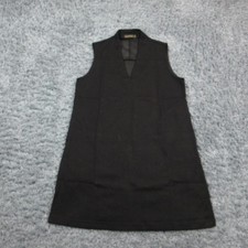 Ross&Freckle Dress Womens Large Black Sleeveless V Neck Shift Casual Knit NWOT