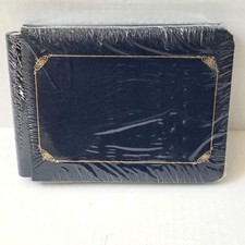 Creative Memories 5X7 Album Blue Sentiments Scrapbook Gold Trim NEW