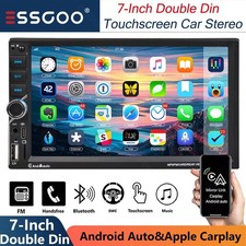 Double 2 Din 7"Car Stereo Radio Apple Carplay Bluetooth Touch Screen Remote USB