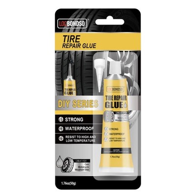LOCBONDSO 50g Tire Repair Glue, Sidewall Kit, Rubber Cement black 