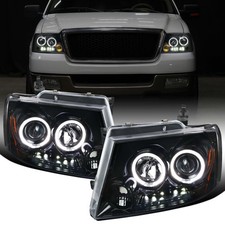 - Fits 2004-2008 Ford F-150 Dual Halo Projector Headlights