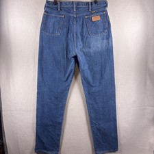 Vintage Fit 34x34 Wrangler 13MWZ Cowboy Cut Mens 36x34 Dark Denim Jeans USA