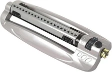 Rocky Mountain Goods Metal Oscillating Lawn Sprinkler - Rust-Proof Silver 