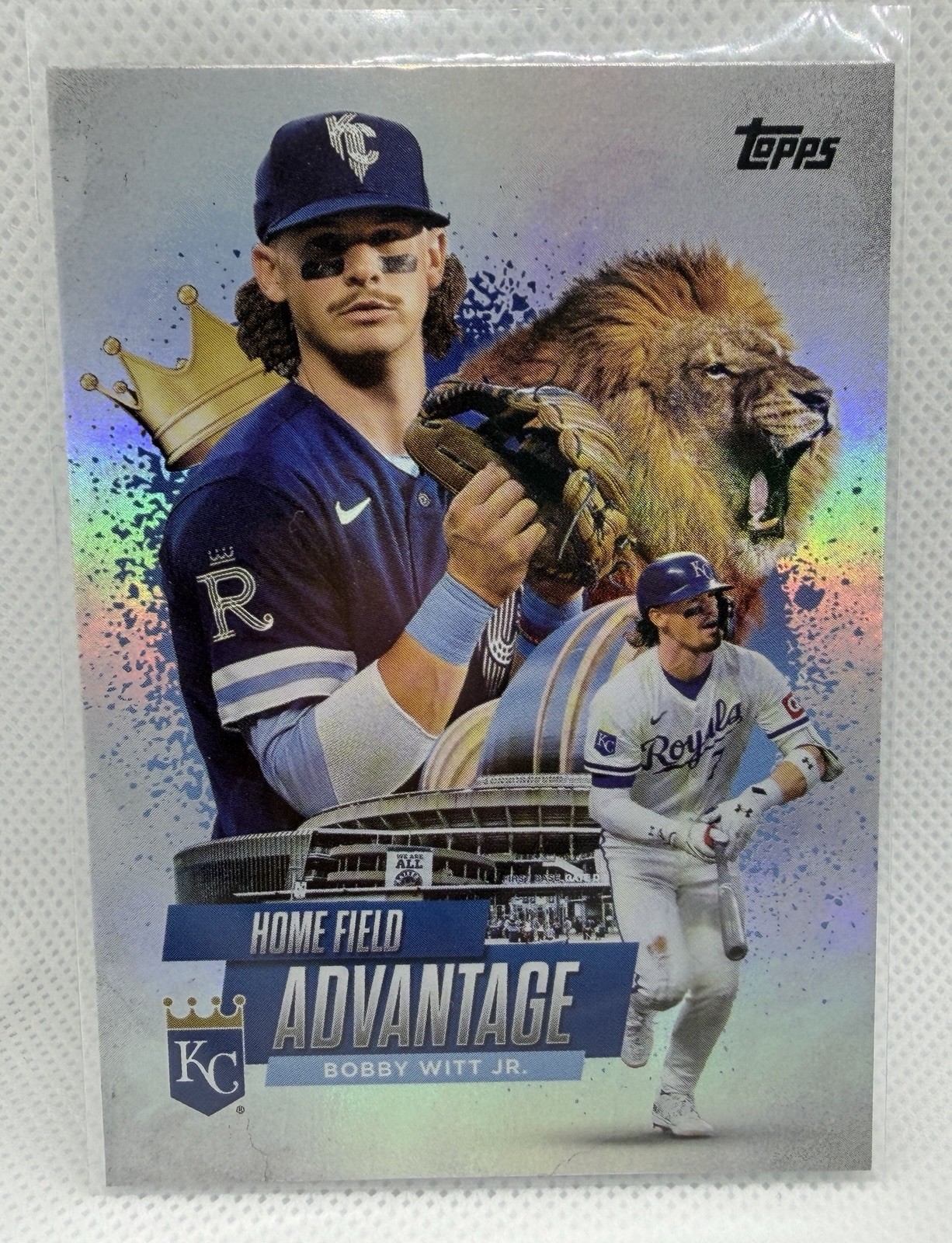 Bobby Witt Jr. #HA-8 Baseball Cards 2025 Topps Home Field Advantage trading card — raw and PSA graded price guide