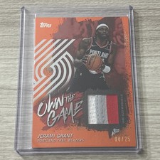 2025-26 Topps Own The Game Used Jersey Jerami Grant ORANGE #8/25 - Trail Blazers