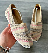 Skechers BOBS Shoes Women's UK 5 Slip On Memory Foam Espadrilles Patterned Tan