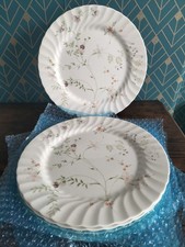 Wedgwood CAMPION Bone China Ribbed Dinner Plates 11" 28cm