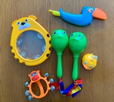 Toddler Kids Animal Musical Instruments Tambourine Maracas Rattle Bells Kidsplay