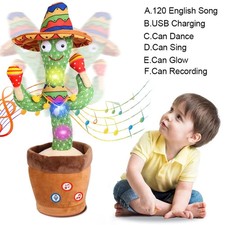 1pc Talking Dancing Cactus Toy Baby Plush Repeats What You Say Singing Gift